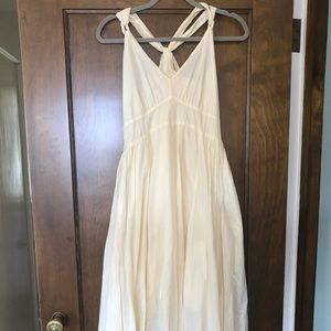 women’s cotton ivory dress